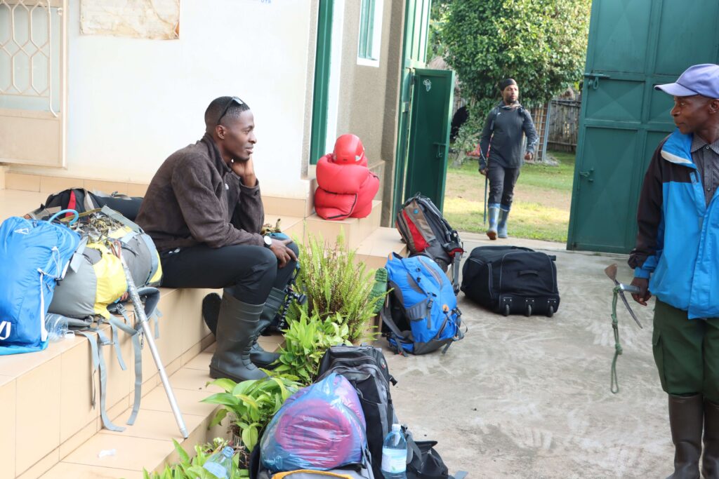 Sorting baggage at Basecamp